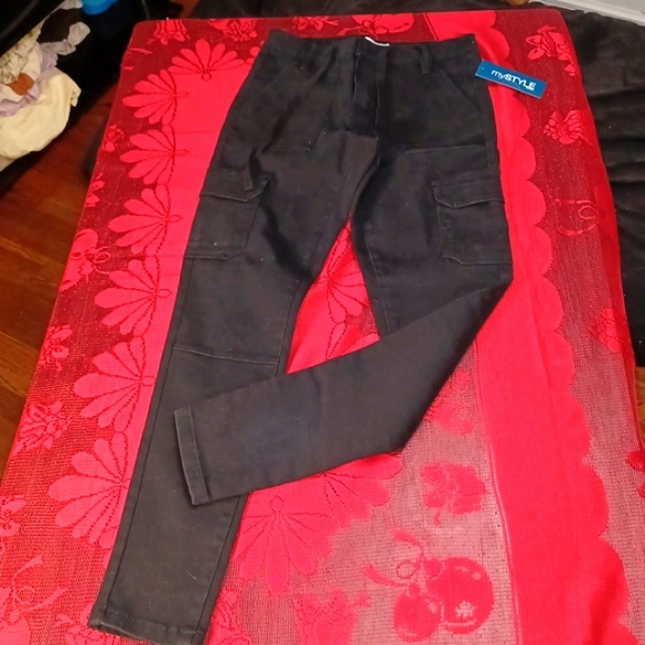 Bnwt dark navy Blue cargo skinny pants size 4 - Picture 7 of 17